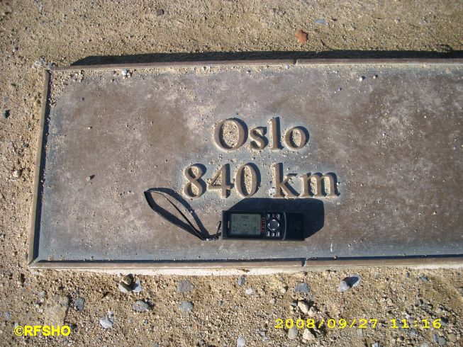 Oslo 840 km (der GPSr sagt 903 km bis zum Color Line Anleger)