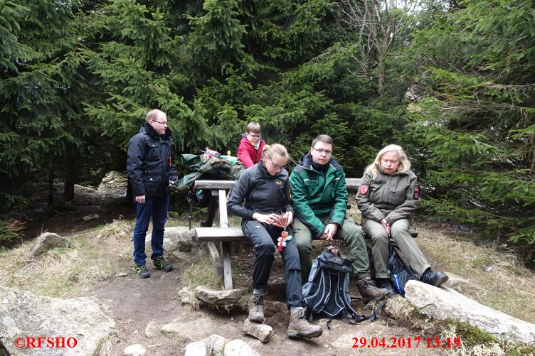 Rast auf dem Weg zum Brocken