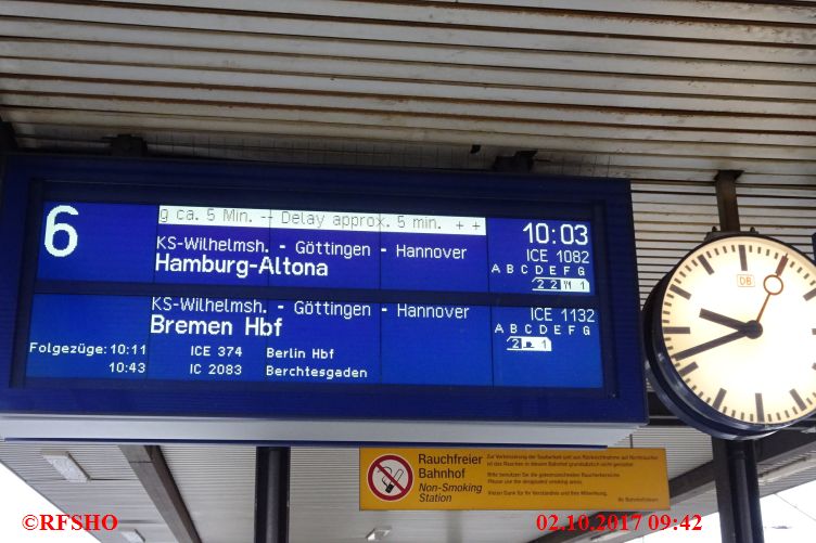 Rückreise mit der Bahn