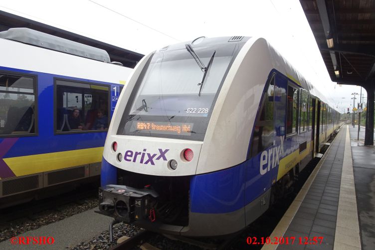 Rückreise mit der Bahn, Schönewörde, erx 82759 in Uelzen