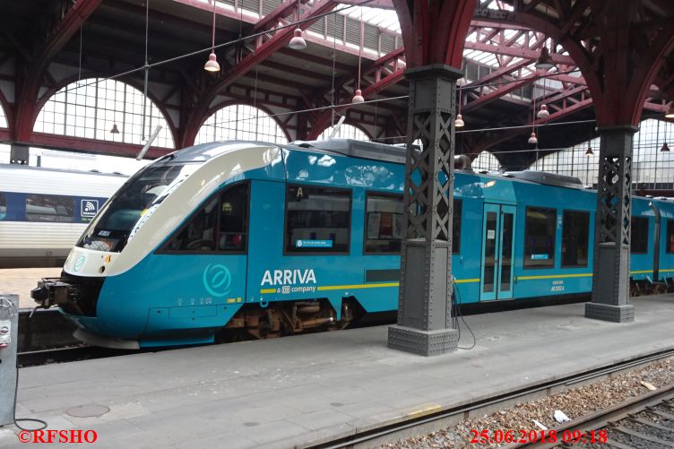 Rückreise mit der Bahn, Bahnhof Aarhus