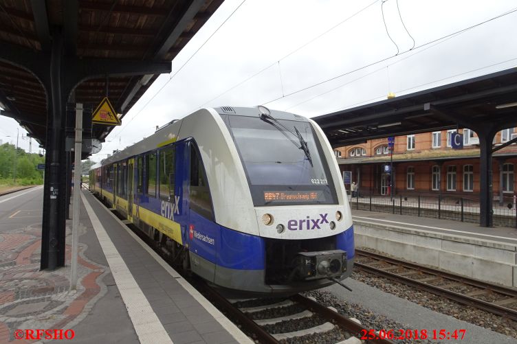 Rückreise mit der Bahn, Uelzen