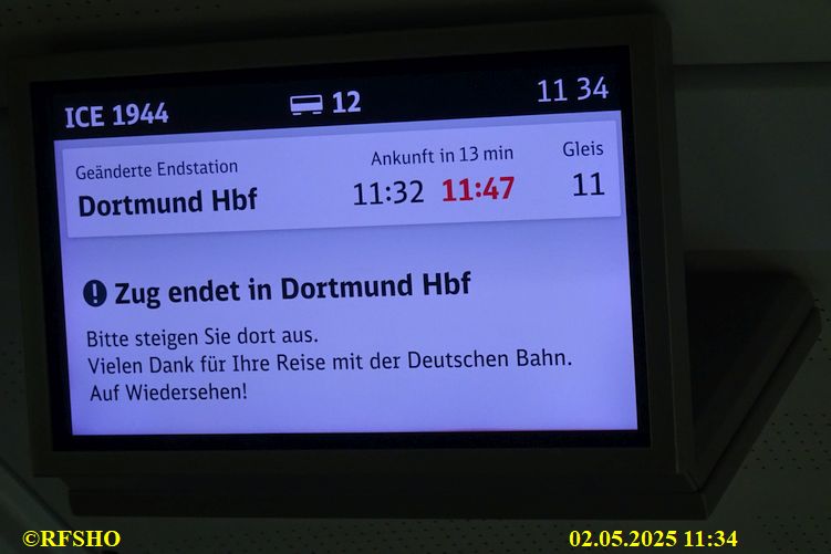 Hinfahrt mit der Bahn
