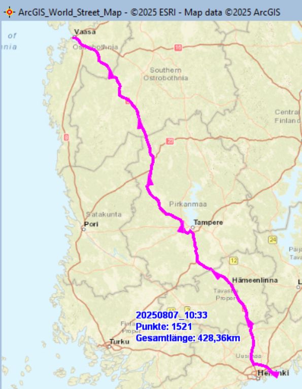 Fahrt von Helsinki nach Vaasa