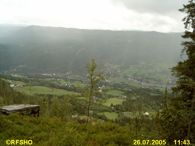 Aussicht vom Geocache Bagn N 60.80568°, E 9.53493°