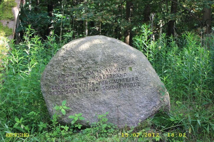 Försterstein im Espenleu am 3. Damm