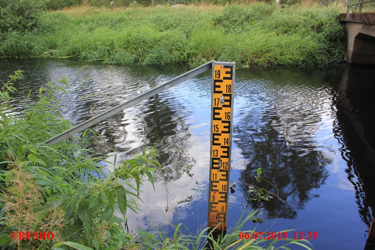 Ise, Lübingshorster Brücke, Isepegel