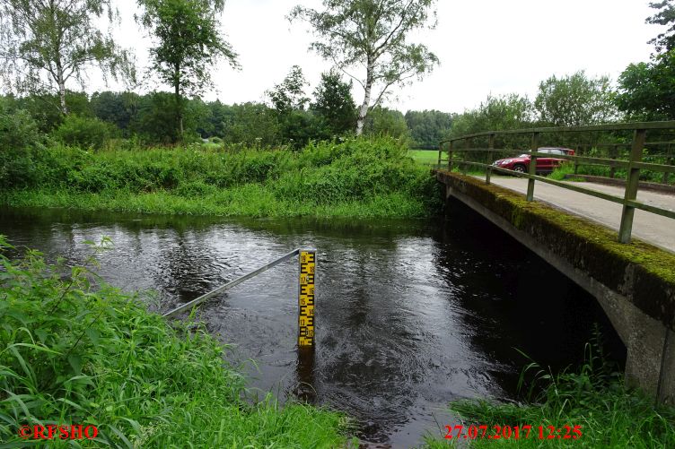 Ise, Lübingshorster Brücke, Isepegel 112 cm