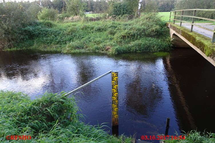 Ise, Lübingshorster Brücke, Isepegel 57 cm