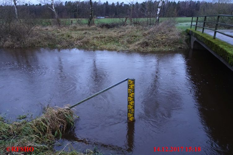 Ise, Lübingshorster Brücke, Isepegel 102 cm