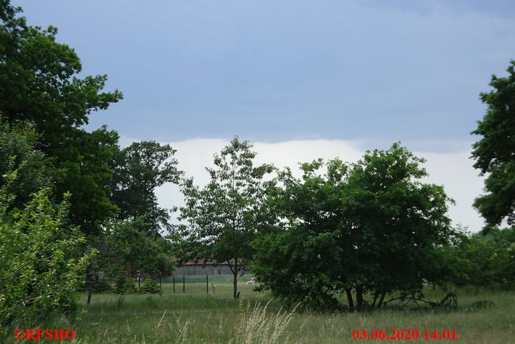 Heidberg, die Regenfront aus Westen