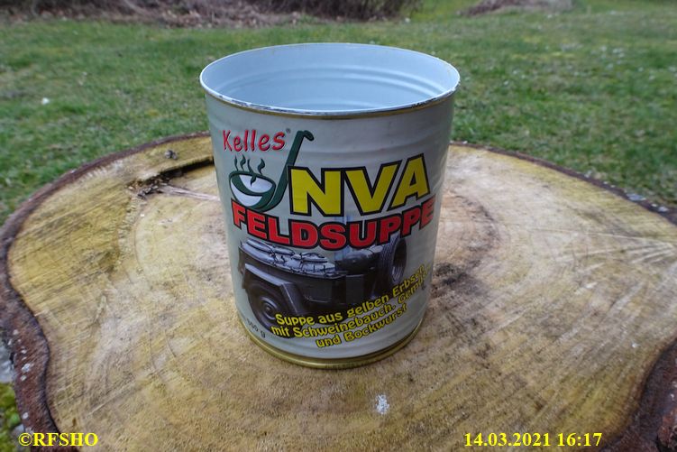 Marschpause, NVA Feldsuppe im Thermos