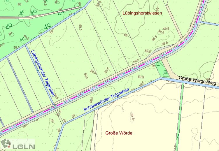 Umweltkarte Niedersachsen © LGLN