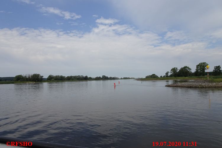 mit der Fähre TANJA über die Elbe