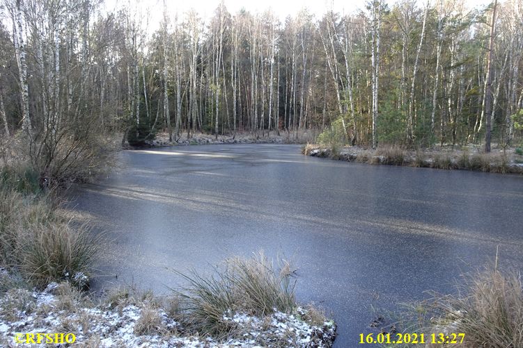 Marschstrecke am am Teich, Heidloh