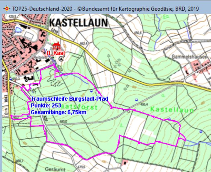 Wanderstrecke am 31.08.2020