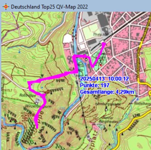 Wanderstrecke am 03.03.2025