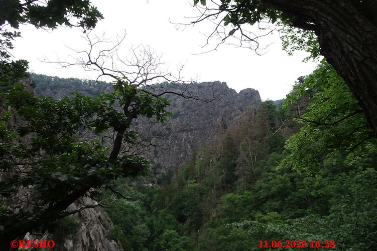 Wanderweg von Treseburg nach Thale im Bodetal