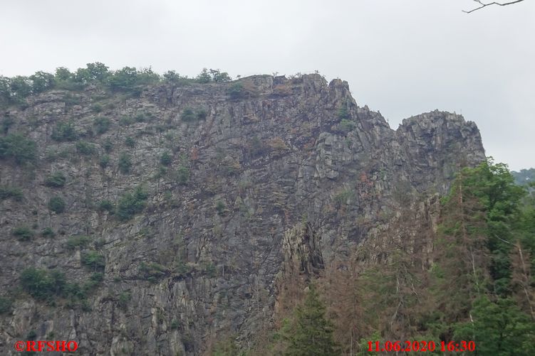 Wanderweg von Treseburg nach Thale im Bodetal