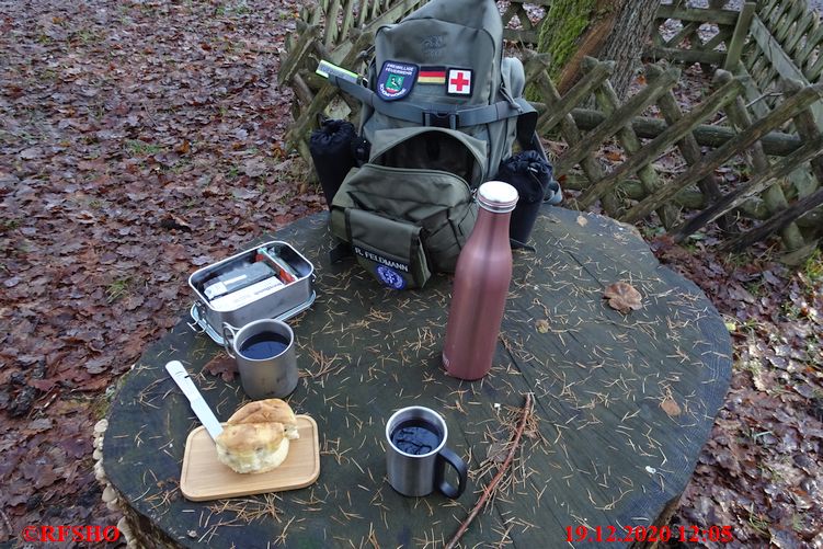 Marschstrecke, Pause an der Freundschaftseiche