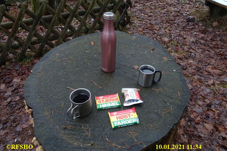 Marschstrecke, Pause an der Freundschaftseiche