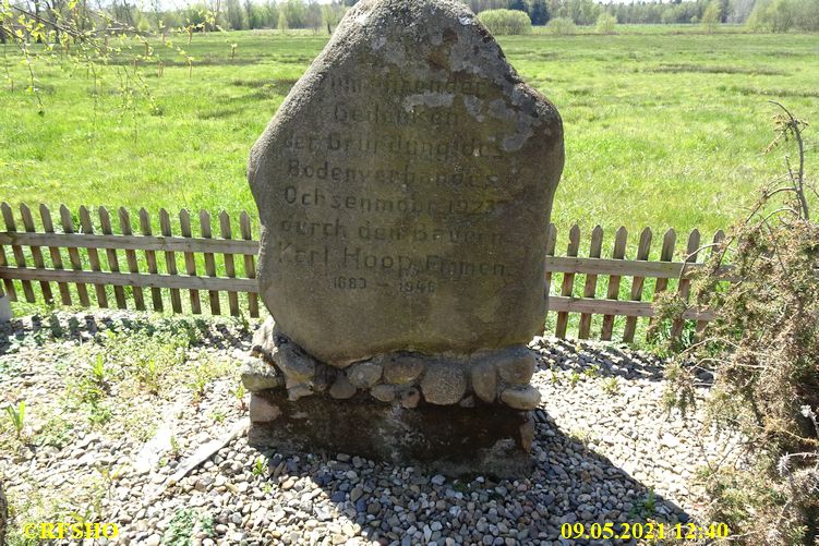 Gedenkstein im Ochsenmoor