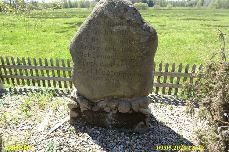 Gedenkstein im Ochsenmoor