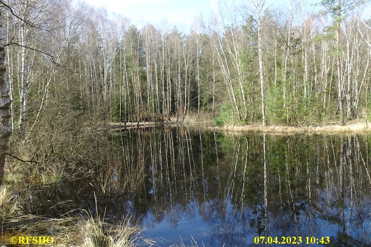 Marschstrecke am Teich, Heidloh