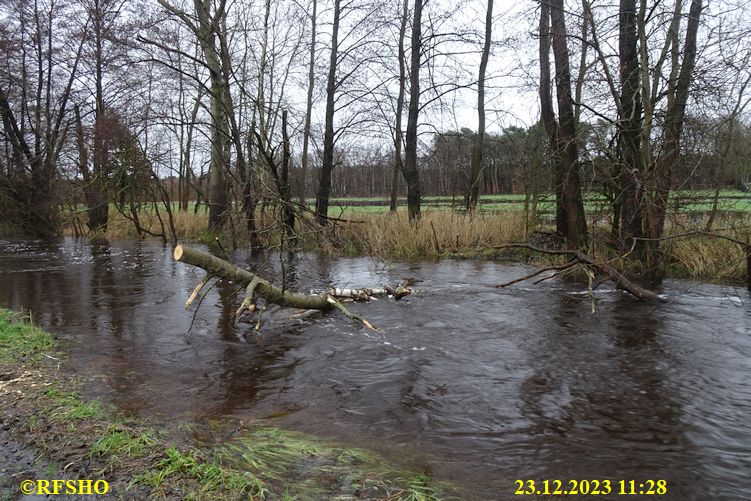 Marschstrecke, an der Ise