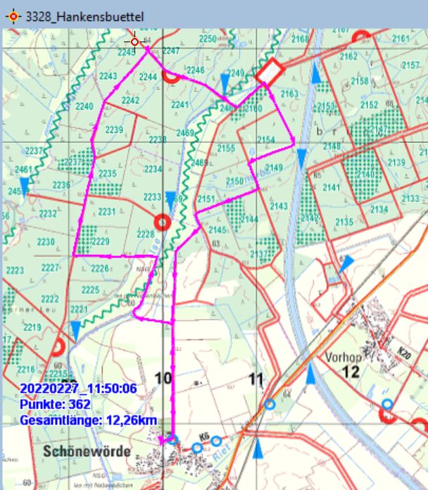 Marschstrecke am 27.02.2022