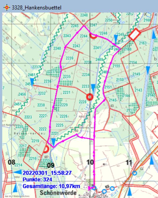 Marschstrecke am 01.03.2022