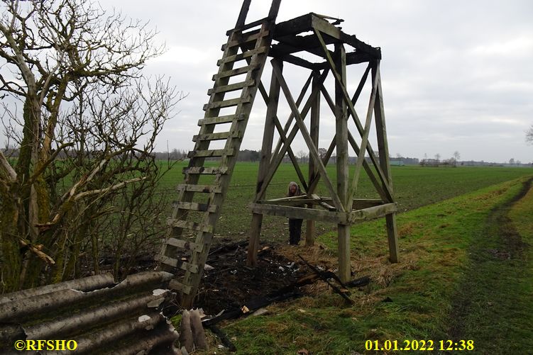 Marschstrecke, abgebrannter Gemarkung Erdbrand