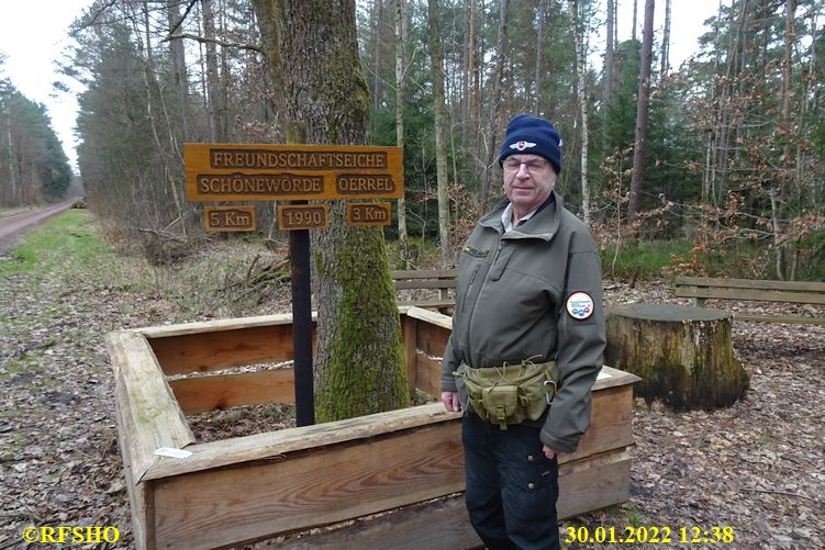 Marschstrecke, Großer Leu, Freundschaftseiche