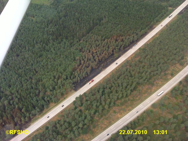 Brandstelle vom 21.07. an der A7 bei Soltau