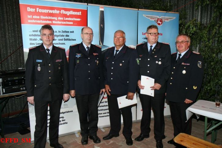 LFV-Präsident Karl-Heinz Banse, Rolf Feldmann, Thomas Reunert, Stefan Bavendiek, Hans-Hermann Fehling.