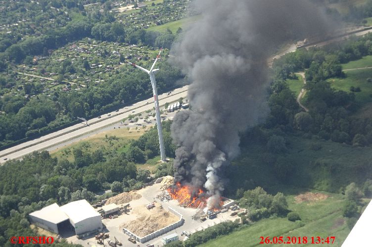 Rauchentwicklung, Feuer bei Bremen