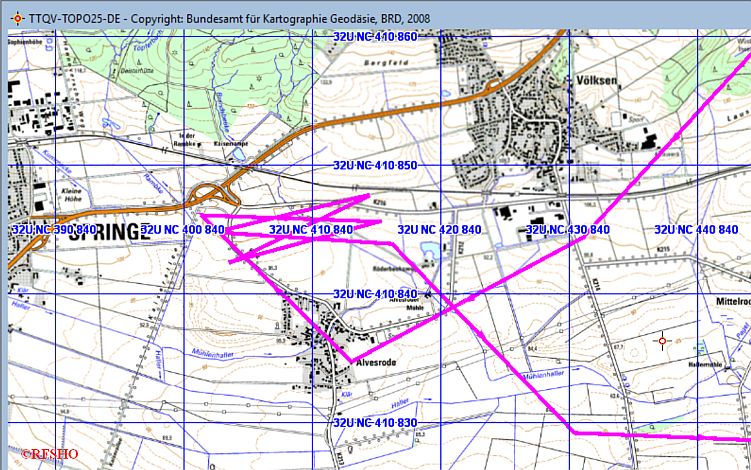 Flugroute D-EFVP