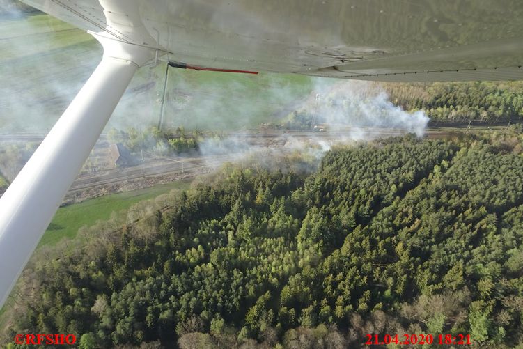 Böschungsbrand an der Bahn westl. Rothenburg / Wümme