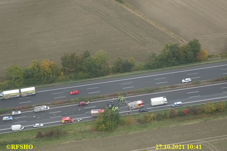 Unfall auf der A2 bei Bad Nenndorf