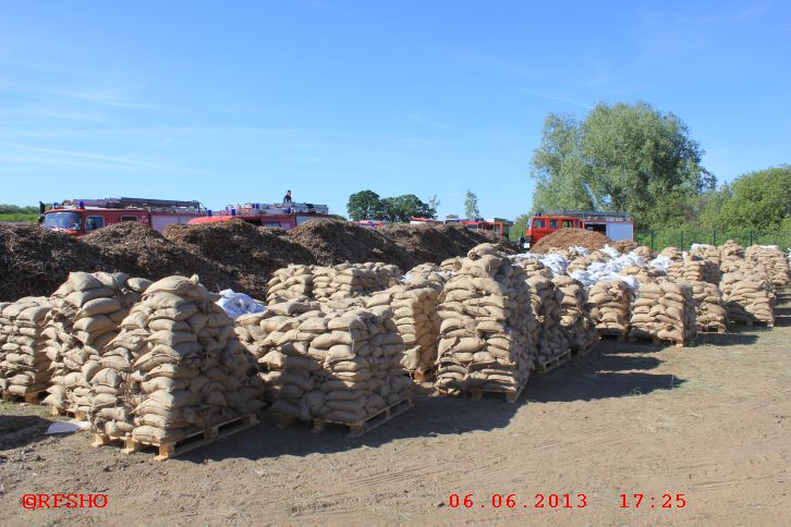 Sandsäcke befüllen