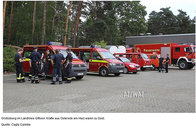 Großübung im Landkreis Gifhorn: Kräfte aus Osterode am Harz waren zu Gast. Quelle: Cagla Canidar