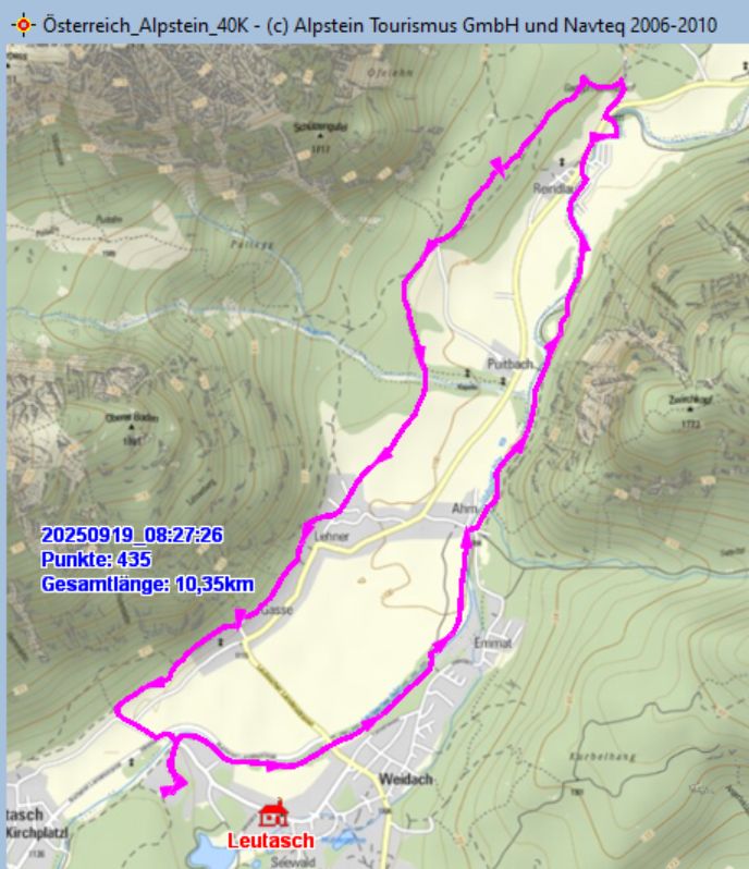 Einhornmarsch, Marschstrecke 1. Tag