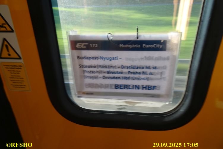 Rückreise mit der Bahn