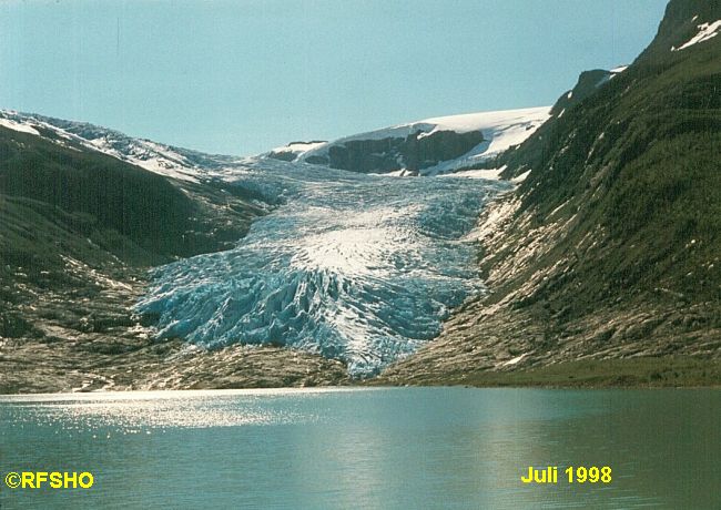 Zum Vergleich: Svartisen (Engabreen) im Juli 1998
