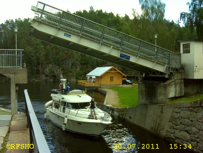 Løveid, Telemarkskanalen Schleuse