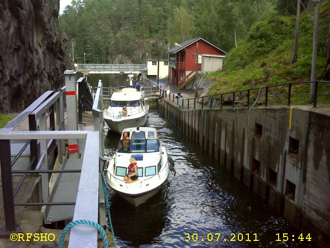 Løveid, Telemarkskanalen Schleuse