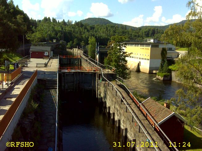 Ulefoss, Telemarkskanalen Schleuse