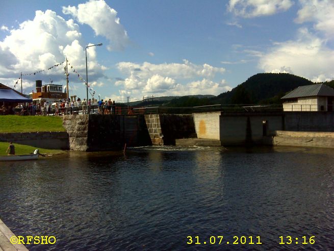 Lunde, Telemarkskanalen Schleuse