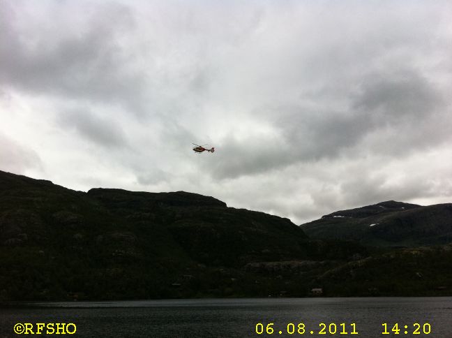 Rettungshubschraubereinsatz am Reinungavatnet