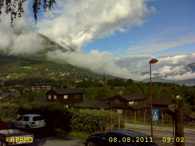 Lom, Blick vom Fossheim Hotel